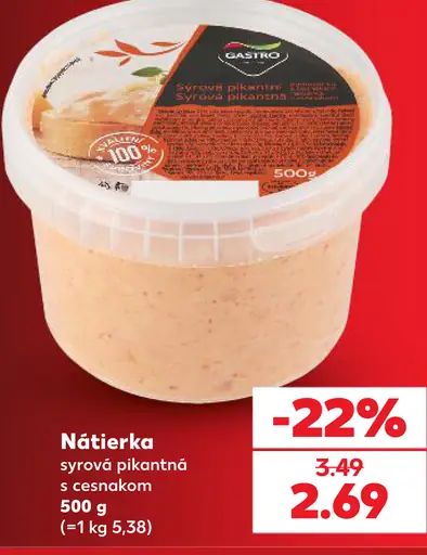 Gastro Syrová pikantná nátierka s cesnakom