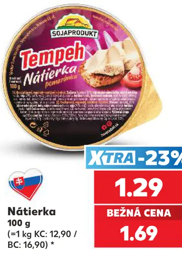 Sojaprodukt Tempeh nátierka