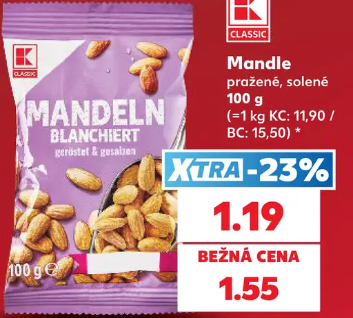 K-Classic Mandle pražené solené