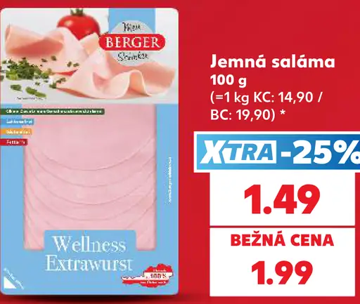 Berger Wellness jemná saláma