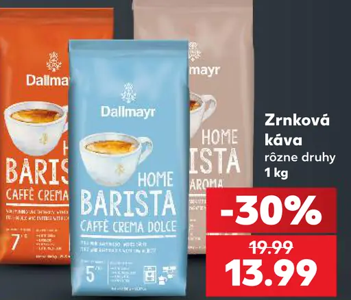 Zrnková káva rôzne druhy