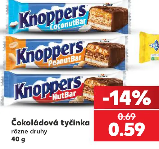 Knoppers čokoládová tyčinka
