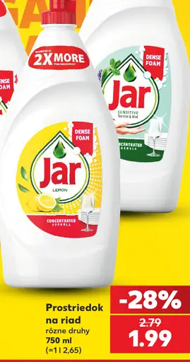Jar prostriedok na riad rôzne druhy