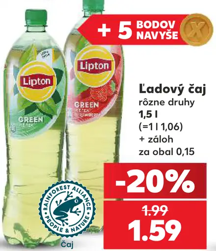 Ľadový čaj rôzne druhy