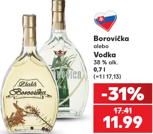 Zlatá Borovička alebo Vodka