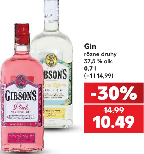 Gibson's gin rôzne druhy