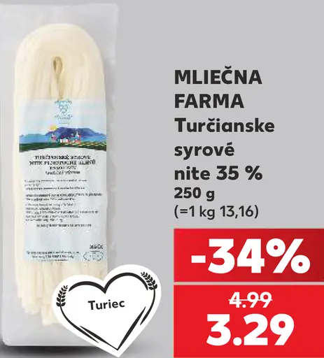 Mliečna farma Turčianske syrové nite 35 %
