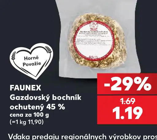 Faunex Gazdovský bochník 45 % ochutený
