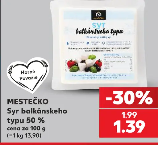 Mestečko syr balkánskeho typu 50 %