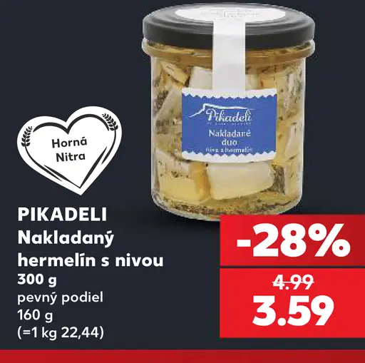 Pikadeli Nakladaný hermelín s nivou