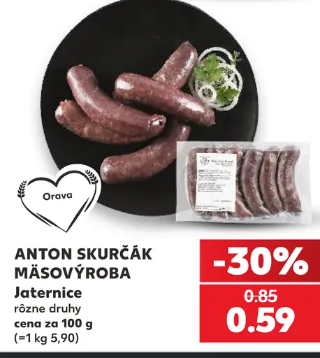 Anton Skurčák Mäsovýroba Jaternice rôzne druhy