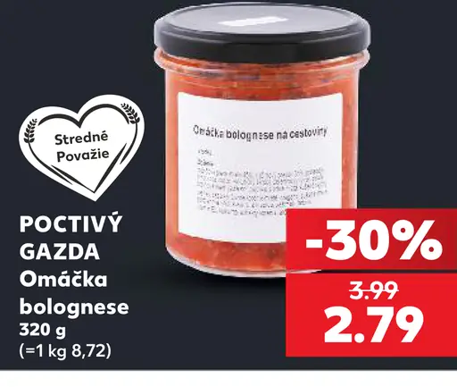 Poctivý gazda Omáčka bolognese