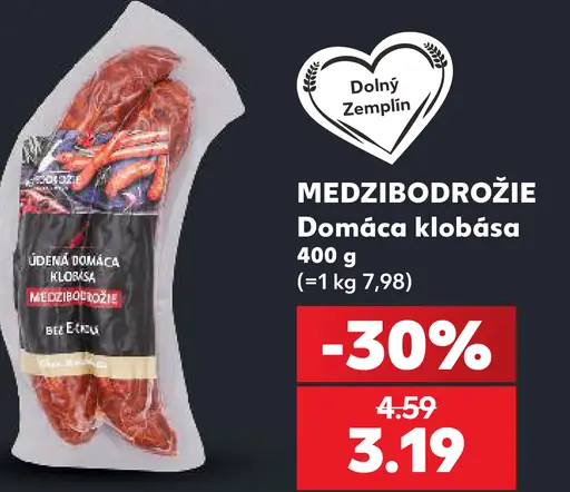 Medzibodrožie Domáca klobása