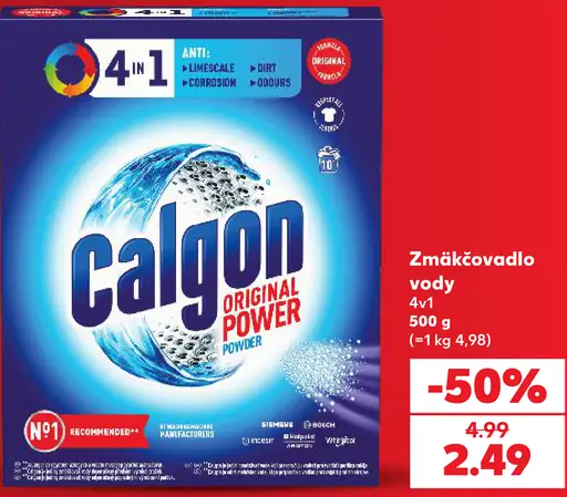Calgon Original Power Powder zmäkčovadlo vody