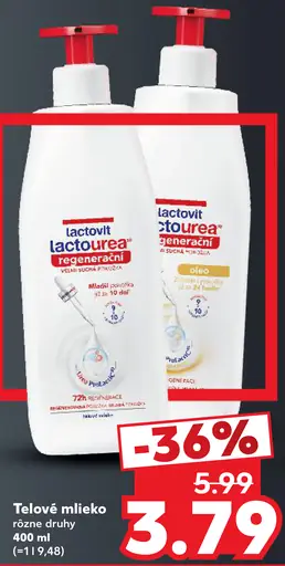 Lactovit Lactourea regeneračné telové mlieko