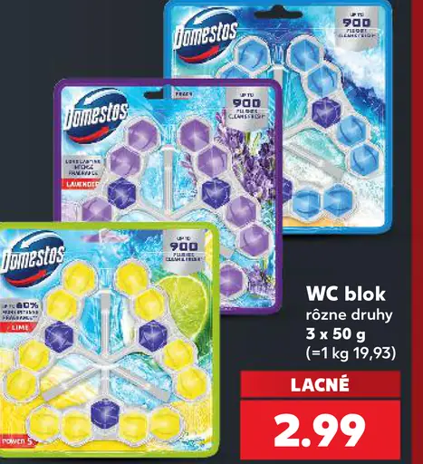 Domestos WC blok rôzne druhy
