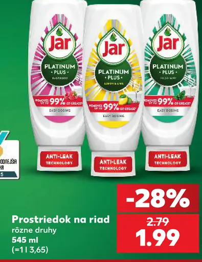 Jar prostriedok na riad rôzne druhy