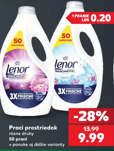 Lenor prací prostriedok, rôzne druhy