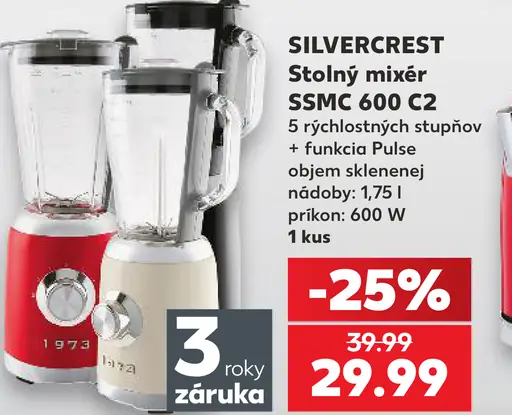 SilverCrest Stolný mixér SSMC 600 C2