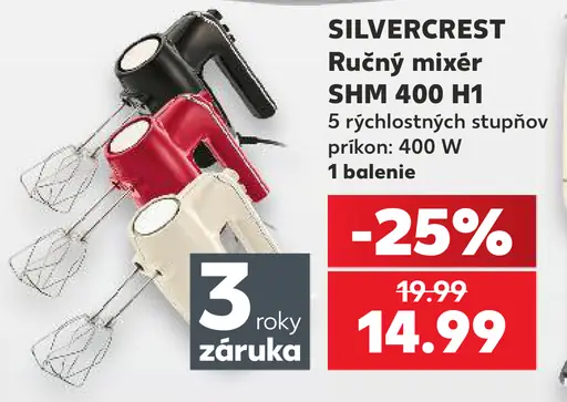 SilverCrest Ručný mixér SHM 400 H1
