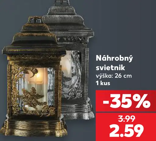 Náhrobný svietnik, výška 26 cm