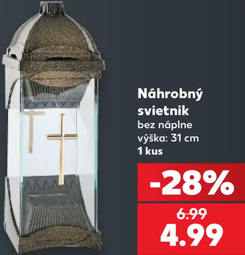 Náhrobný svietnik, výška 26 cm