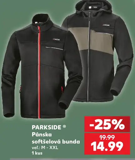 Parkside pánska softšelová bunda