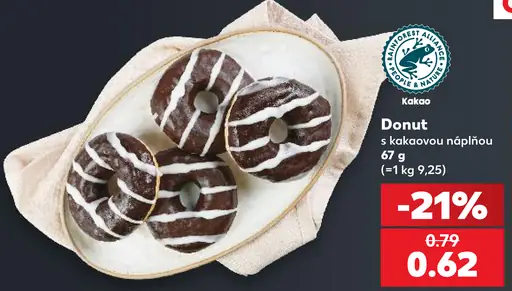 Donut s kakaovou polevou