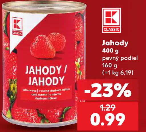 K Classic jahody v náleve