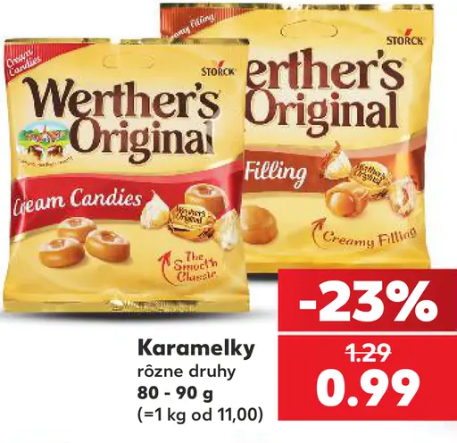 Werther's Original karamelky rôzne druhy