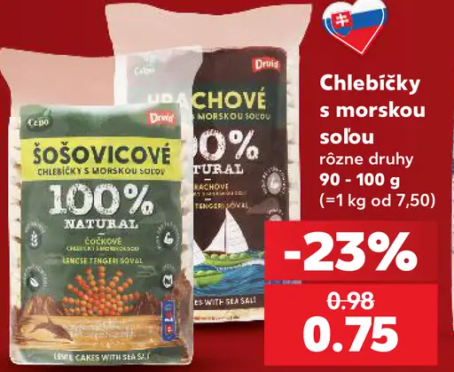 Druid Celpo Šošovicové chlebíčky s morskou soľou