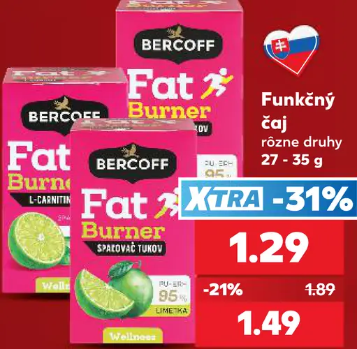 Bercoff Funkčný čaj Fat Burner