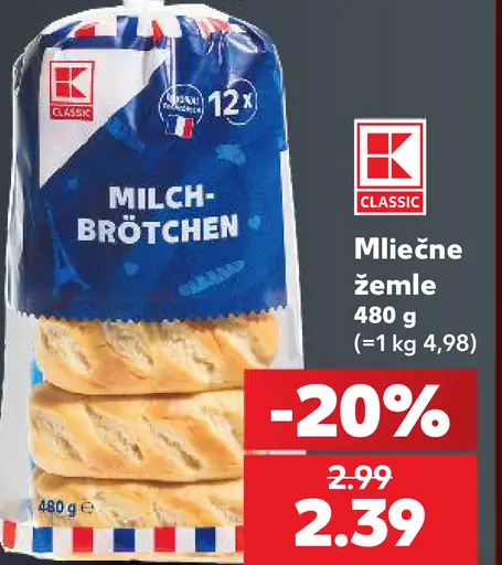 K-Classic Mliečne žemle