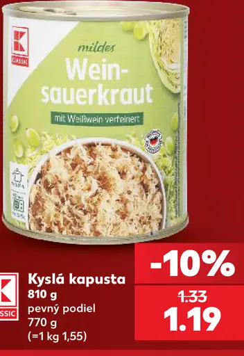 K-Classic Kyslá kapusta