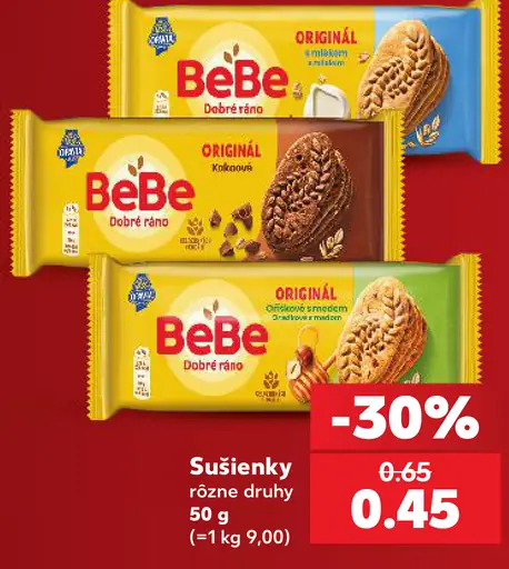 BeBe sušienky rôzne druhy