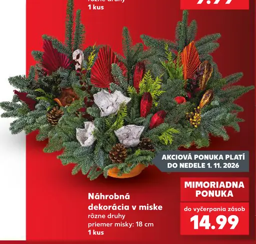 Náhrobná dekorácia v miske