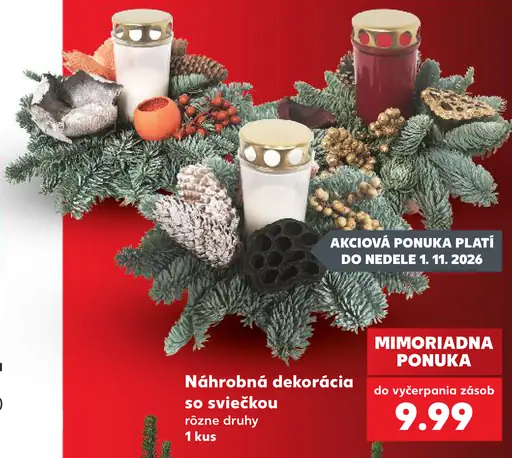Náhrobná dekorácia so sviečkou