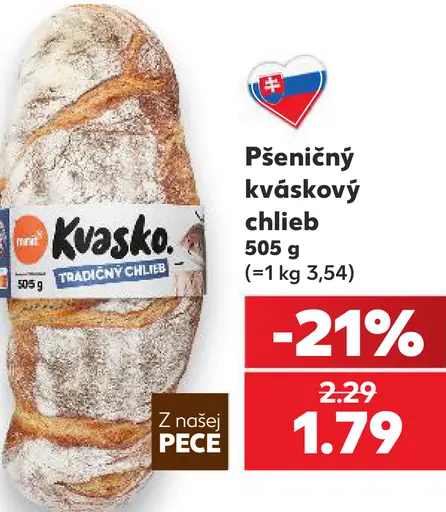 Pšeničný chlieb s kváskom