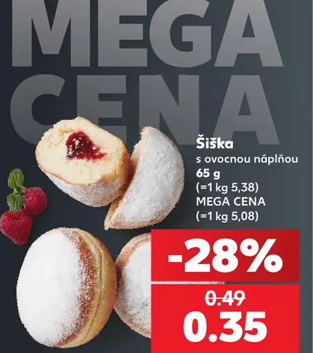 Šiška s ovocnou náplňou