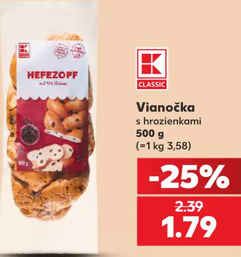K-Classic Vianočka s hrozienkami