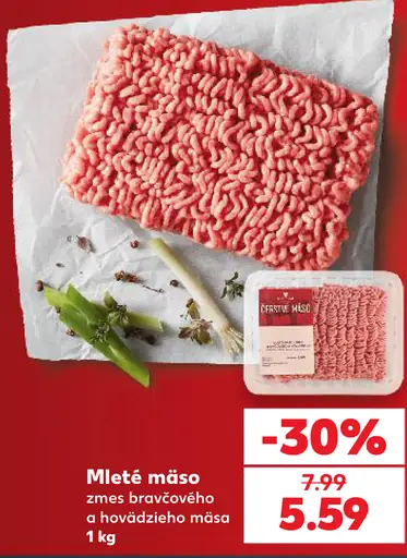 Mleté mäso zmes bravčového a hovädzieho mäsa