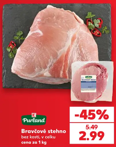 Bravčové stehno bez kosti v celku