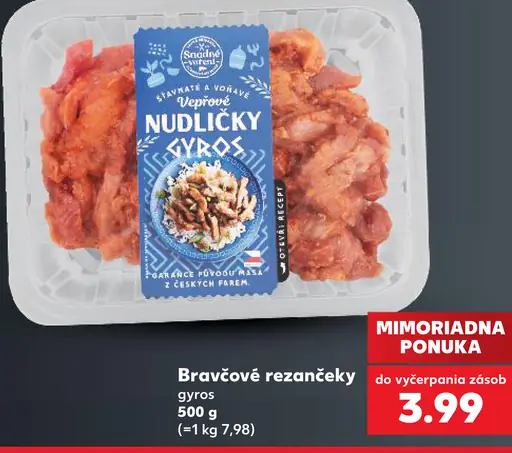 Bravčové rezančeky gyros