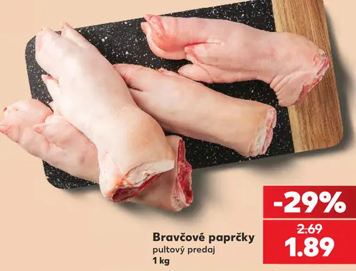 Bravčové paprčky pultový predaj