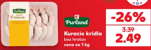 Purland kuracie krídla bez hrotov