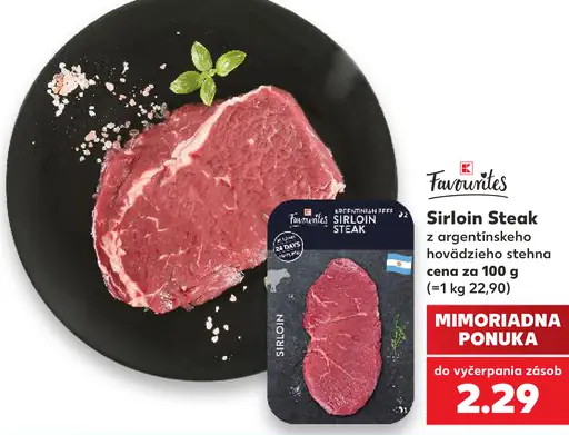 Favourites Argentínsky Sirloin steak hovädzí