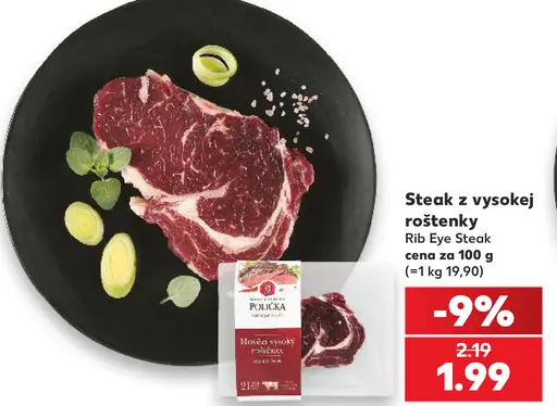 Steak z vysokej roštenky (Rib Eye Steak)