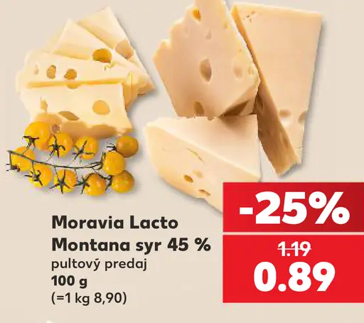 Moravia Lacto Montana syr 45 %