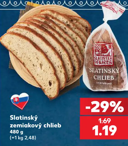 Slatinská pekáreň slatinský zemiakový chlieb