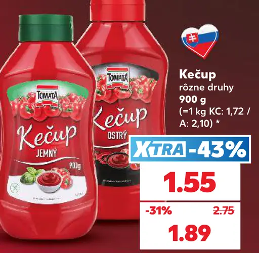 Kečup – jemný a ostrý